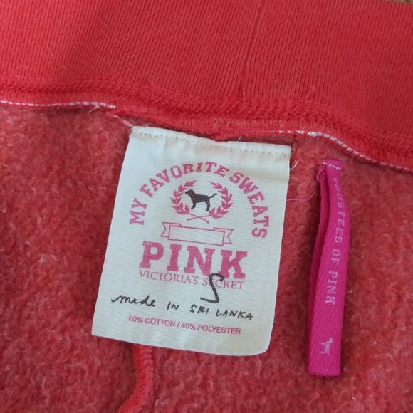 PINK VICTORIA SECRET orange capri pants yoga size S - Picture 2 of 7